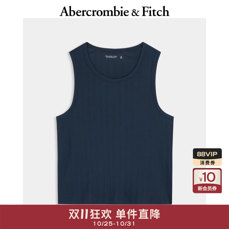 AF男装25秋季新款美式百搭宽松罗纹针织圆领背心打底上衣124-5765