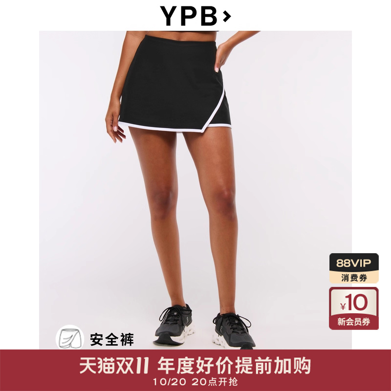 AF旗下YPB女装25秋季新款活力格子印花修身运动半身裙119-5183