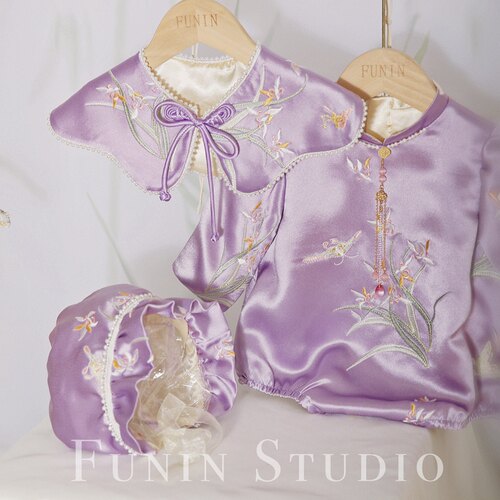 女宝礼服舒适周岁百日抓周中式