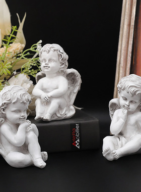 欧式小天使摆件丘比特爱神创意摆件客厅卧室书房拍摄道具装饰摆件