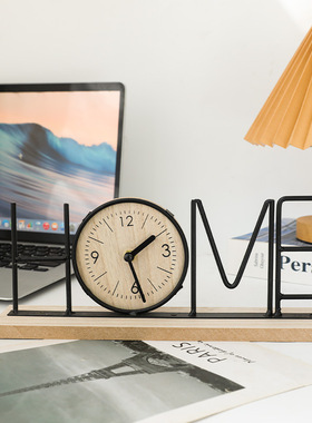 欧式简约HOME时钟家居客厅餐厅玄关酒柜手工创意电视柜装饰品摆件