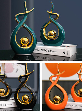 现代简约客厅电视柜酒柜摆件创意家居室内装饰品摆设软装工艺品