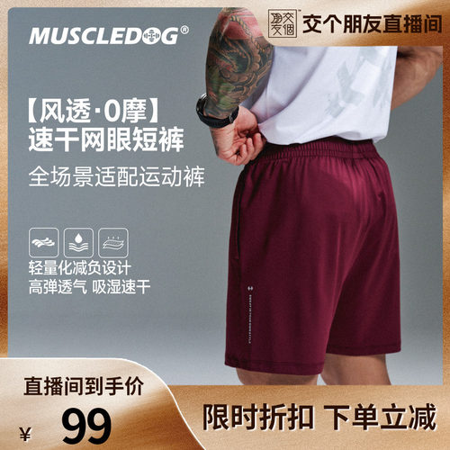 肌肉狗夏季新款网眼速干运动短裤