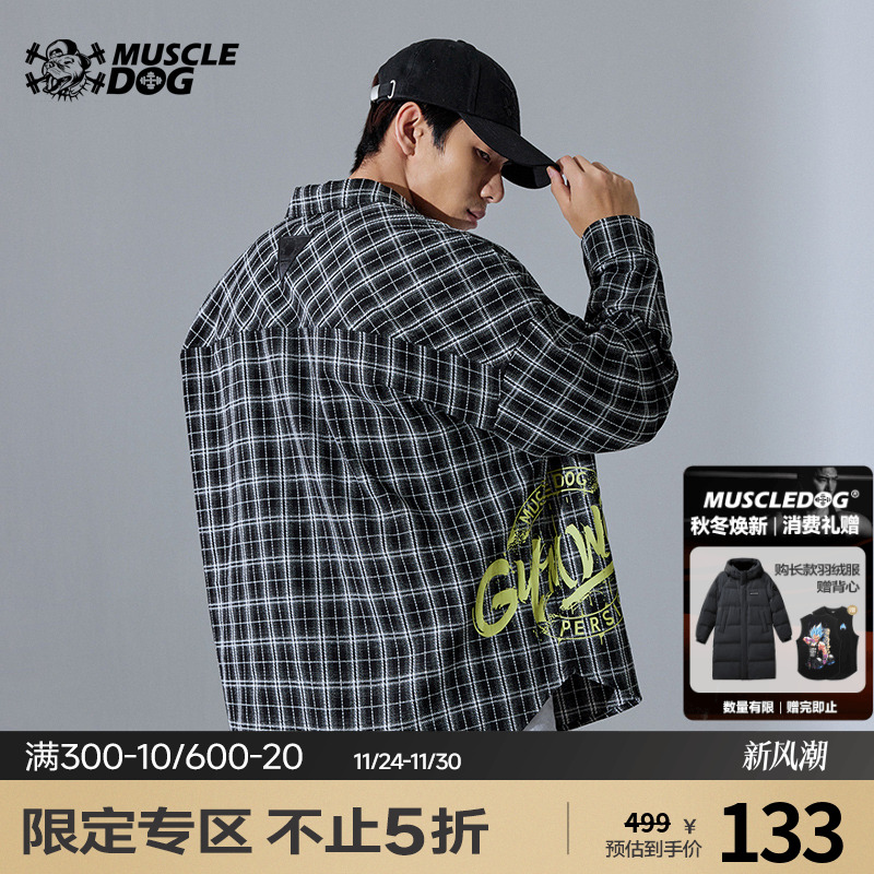 肌肉狗潮牌运动休闲薄款夹克外套