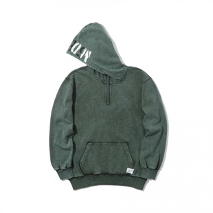 MADNESS HALF-ZIP HOODIE 冬季水洗套头半拉链口袋连帽衫卫衣MDNS