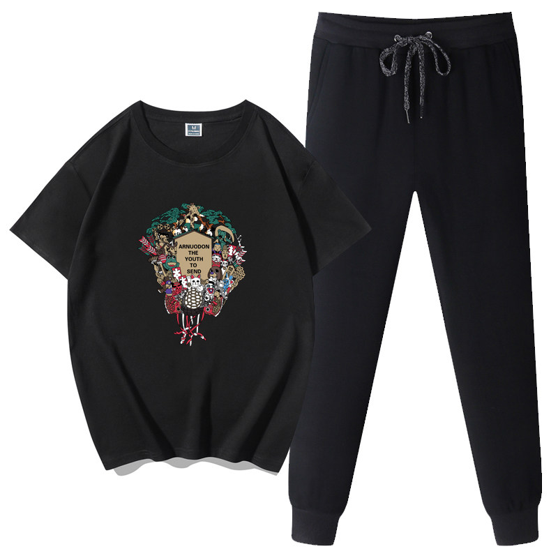 男士休闲运动裤2019夏季新款小脚束脚卫裤跑步套装两件套夏裤夏款在类目 男装, 休闲裤中 - 来自Buy2taobao.com提供专业的淘宝代购服务