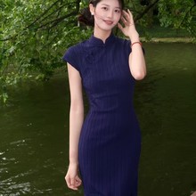 新式改良版旗袍连衣裙少女年轻款日常性感蚀骨修身学生中国风长款
