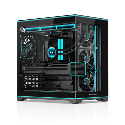 螳螂特攻海洋元素 游戏电脑台式主机箱 支持360水冷MATX-ATX主板