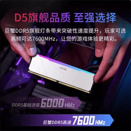 金邦DDR5内存千禧 巨蟹6000 6400 6800 7200 8000 8200台式机ARGB