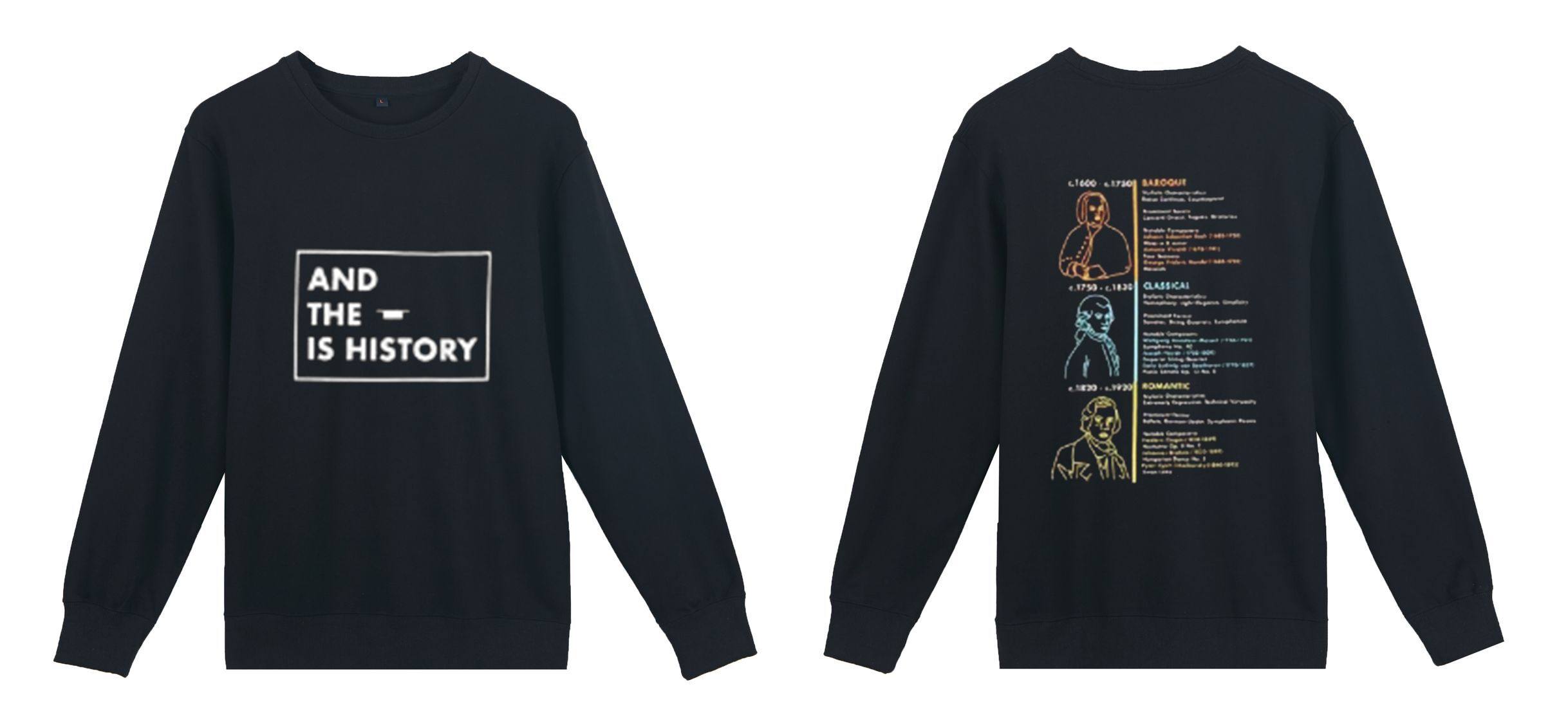 MUSIC HISTORY GRAPHIC T-SHIRT双琴侠周边短袖T恤卫衣棉练琴服潮