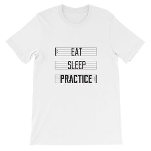 t恤吃饭睡觉练琴衣服双琴侠周边短袖 Eat Repeat Practice Sleep