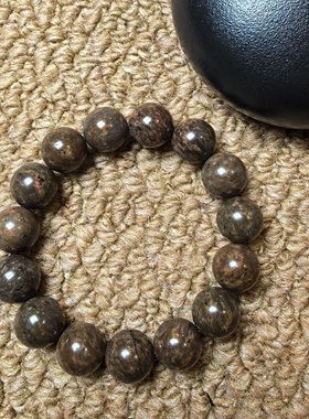 14.8毫米新疆养生舍利石手串行走的负氧离子中黄男女通用苏工323