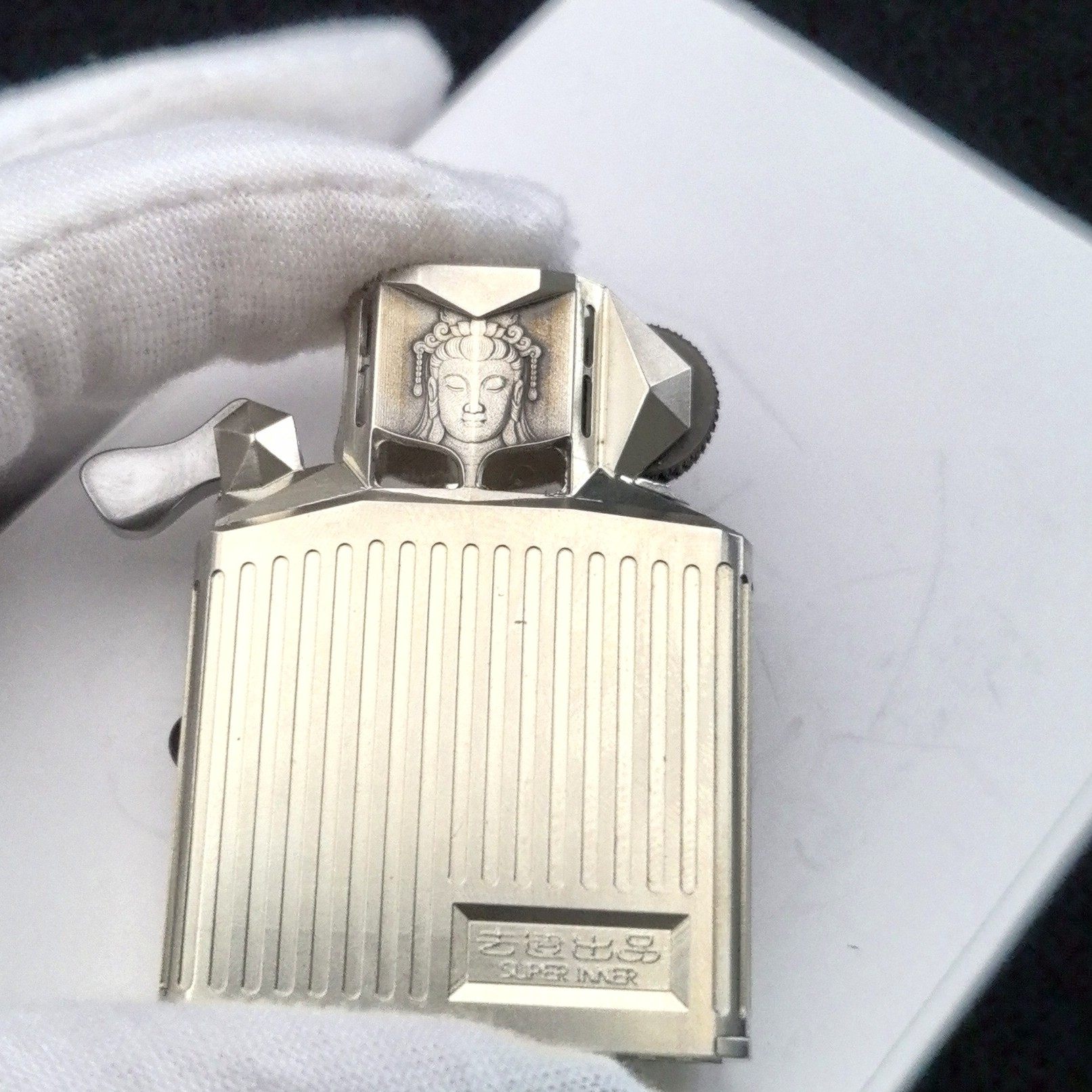去造出品镍银观心观音打火机内胆适用于Zippo