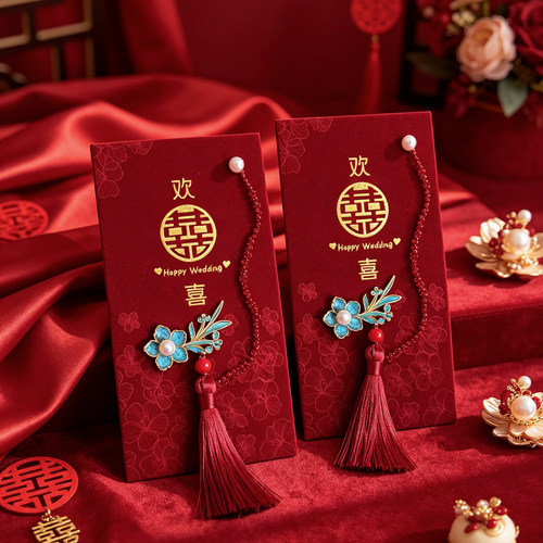 国风囍字结婚专用利是封流苏红包