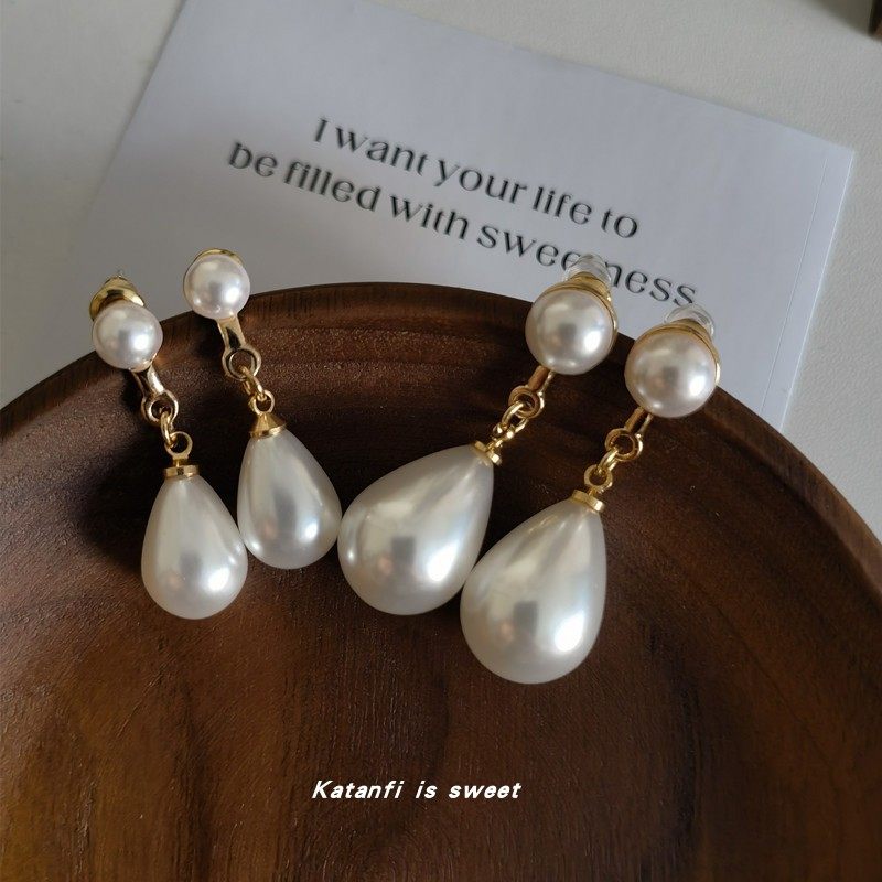 司藤景甜同款白色珍珠纯银耳钉 复古旗袍汉服配饰水滴耳坠新款女,饰品/流行首饰/时尚饰品新,耳环,淘宝优惠券,粉丝福利购,淘宝优惠卷