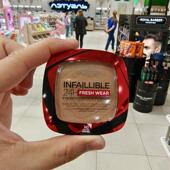 俄罗斯欧莱雅infallible24小时控油哑光粉饼持久定妆不油光