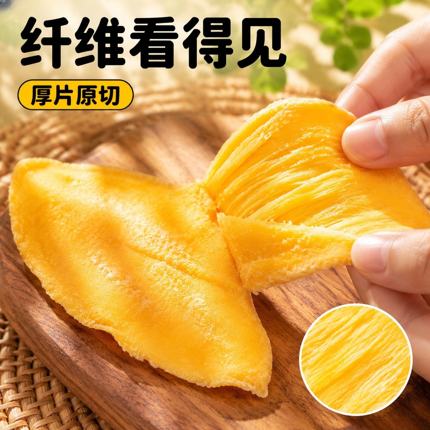 大理厚切芒果干无添加云南原味水果干零食原切即食纯果干瓶装500g