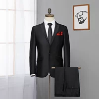 Bộ đồ dài tay mới cho nam phù hợp với một bộ đồ đẹp trai ba mảnh áo khoác trẻ trung của Hàn Quốc - Suit phù hợp áo phông nam