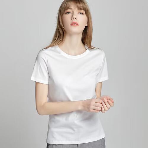 Pure White T-shirt Women's Pure lor Short-sleeved Loose Whit
