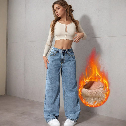 Women's Velvet Loose Wide-leg Sweet And Spicy Style Versatil