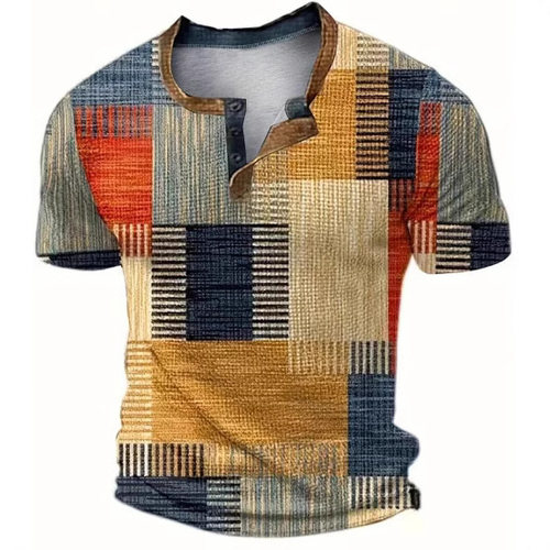 Semi-cardigan Casual Short-sleeved Digital Printed Slim-fit