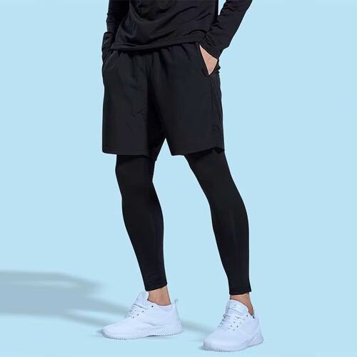 Fitness Pants Fake Two-piece Sports Pants Men's Autumn And W
