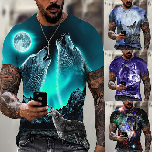Men's Short-sleeved T-shirt Sports Loose Pattern Short-sleev