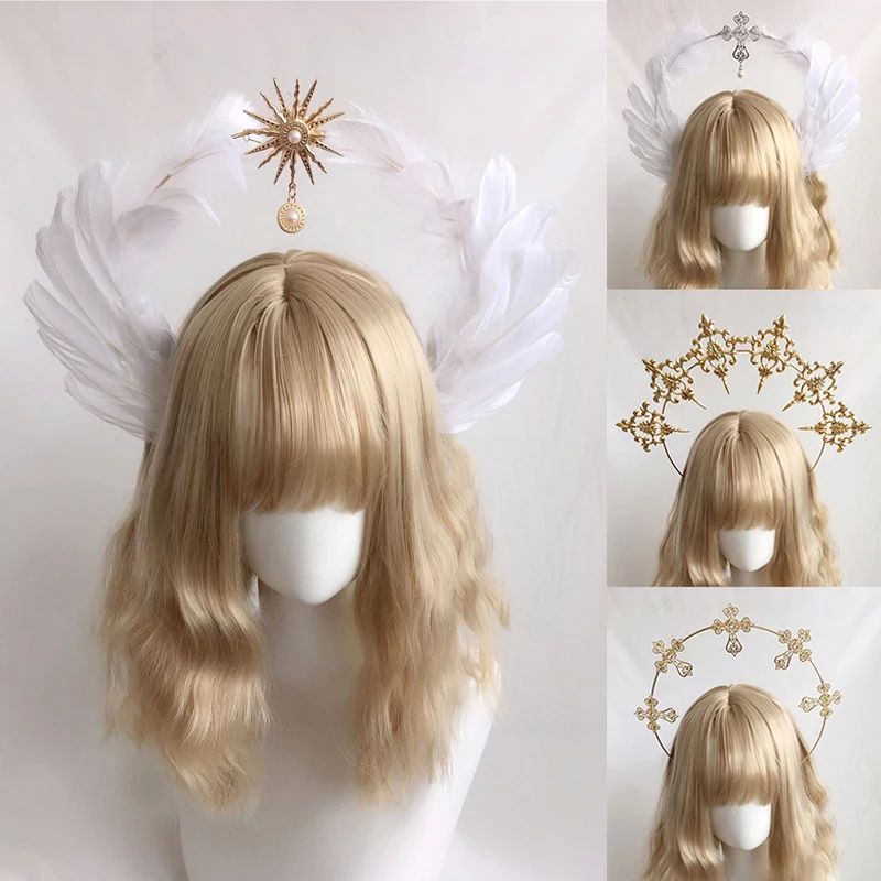 Gothic Halo Crown Lolita Tiara Headband KC Virgin Mary Halo