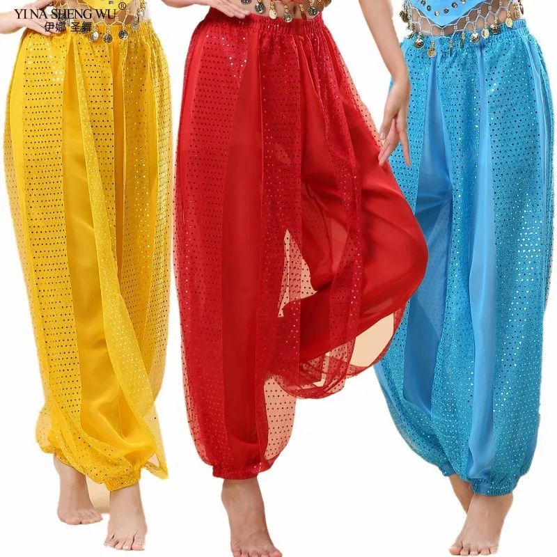 Indian Dance Pants Belly Dance Highlights Chiffon Bloomers S