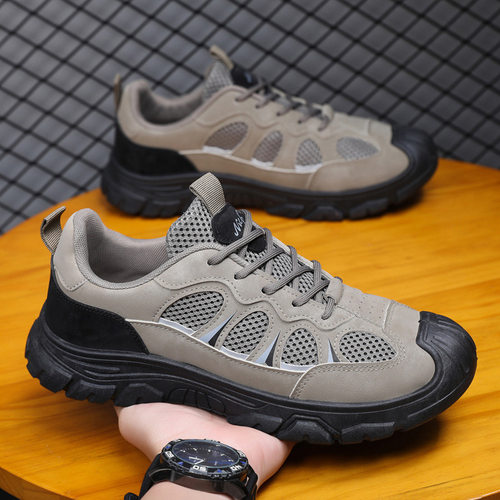 Men's Shoes New Thick Bottom Hollow Breathable Casual Workwe