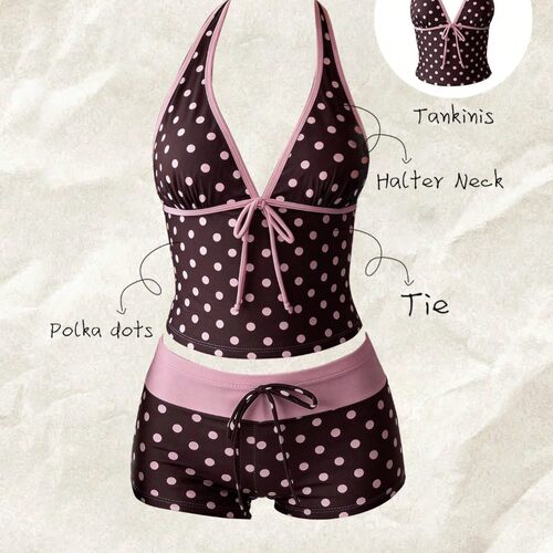 2026 Thailand Polka Dot Sexy Swimsuit Women Split Bikin Polk