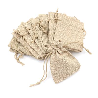 10pcs/lot 7x9cm Fashion Small Burlap Jute Sack Linen Pouch B