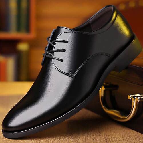 Autumn And Winter Leather Shoes Men's Business Dress Men's W