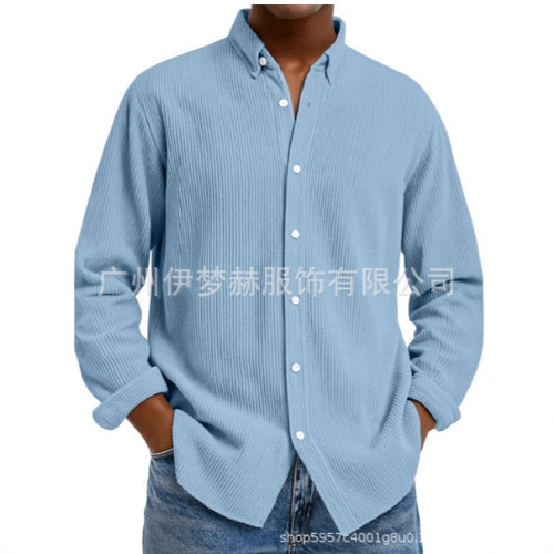 2026 Men's Casual rduroy Large Size Shirt Casual All-match