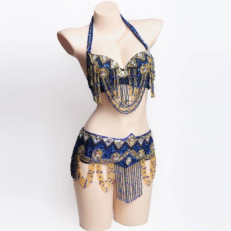 Special Customizable Hand Beaded Oriental Belly Dance Costum 运动/瑜伽/健身/球迷用品 芭蕾舞服 原图主图