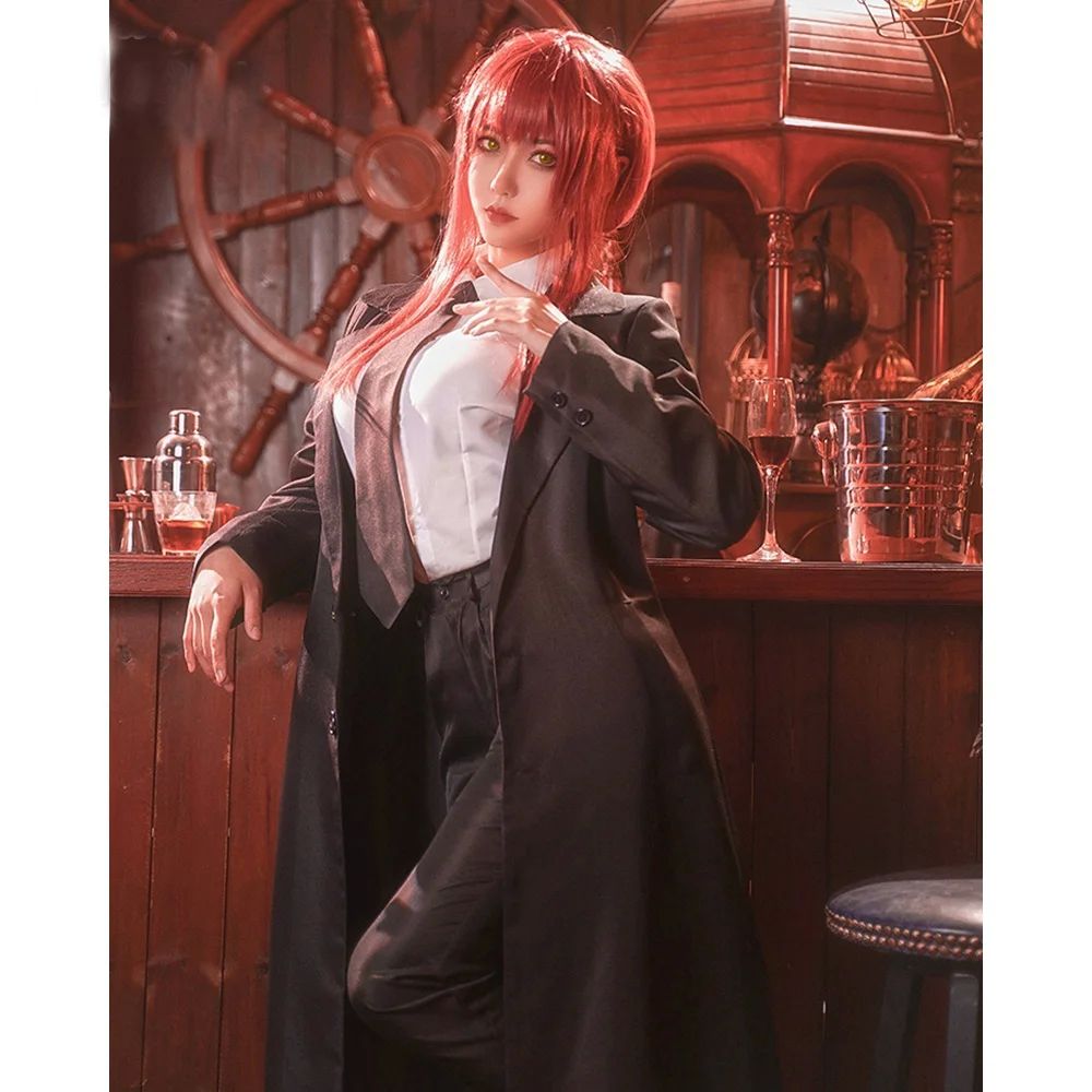 Makima Cosplay Chainsaw Man Costume Makima Wig Red Braided L 饰品/流行首饰/时尚饰品新 项链 原图主图