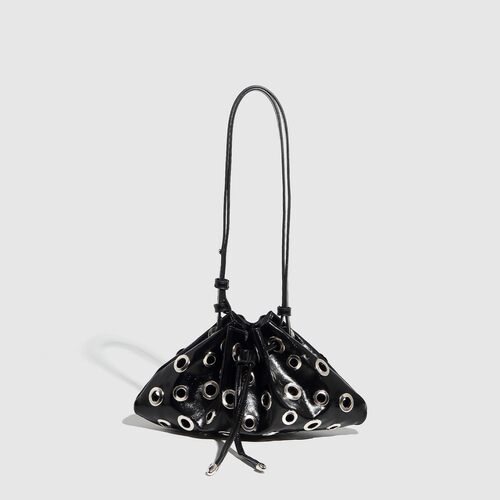 Metallic Porle Rivet Single Shoulder Small Crossbody Hollow