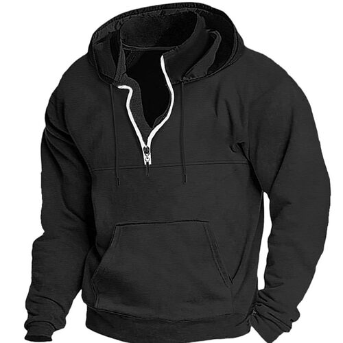2026 Hooded Thickened Casual Jacket Men's Printed Loose