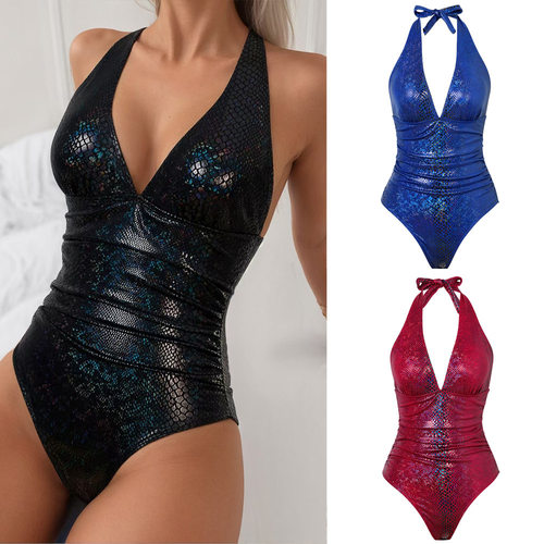 Women's Sexy Deep V-strap Clothes Backless Swimsuit Slimming