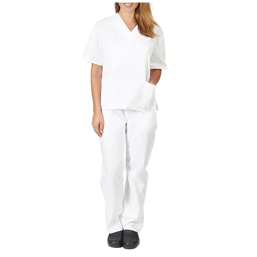 Solid High Quality New Scrub Uniforms Suit Beauty Pet Shop U