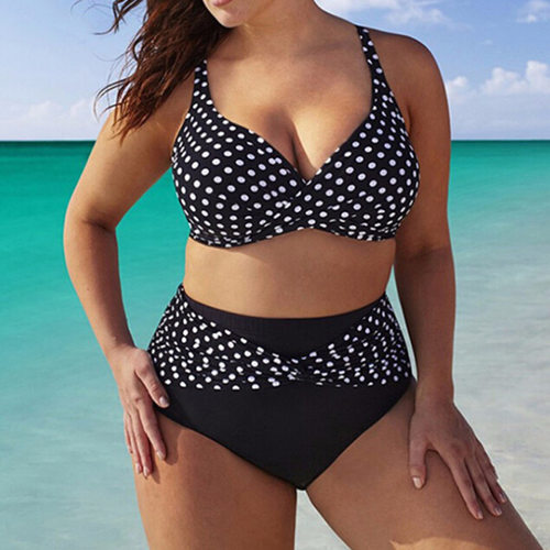 Sexy Ladies Polka Dot Sexy Plus Size Swimsuit Women Swimsuit