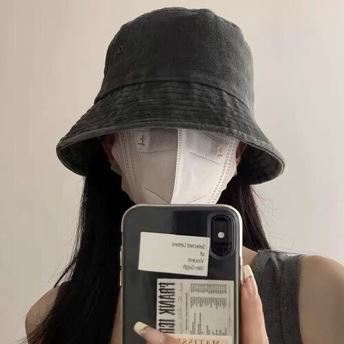 Washed Denim Fisherman Hat Women's Sunshade Sunscreen Face S