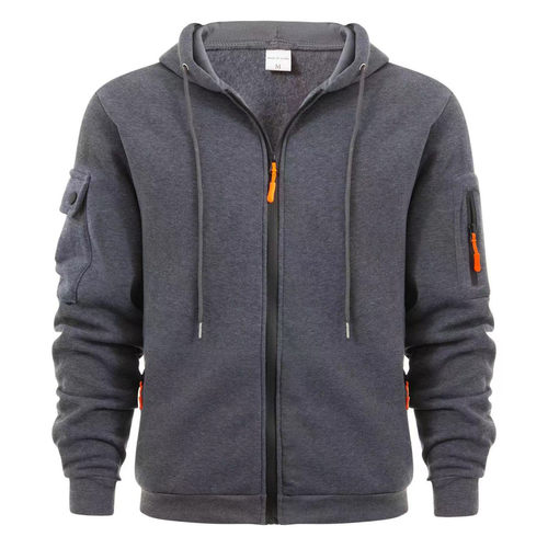 Men's Hoodie Zipper Arm Pocket Cardigan Men's Sports Large S