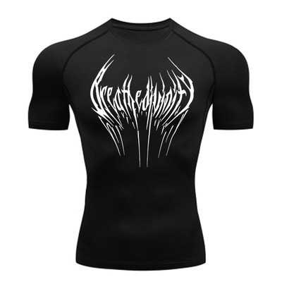 Cross-border Long-sleeved Shirt Black Fitness T-shirt Men's