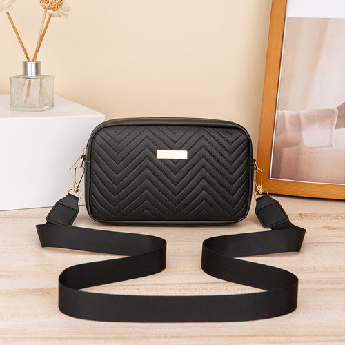 Fashionable Wave Embossed Single Shoulder Crossbody Small Fr