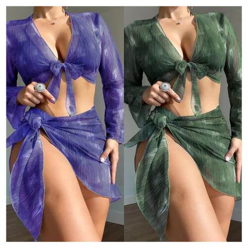 Swimwear Women's Four-piece Suit Sexy Split Bikini Skirt Wom