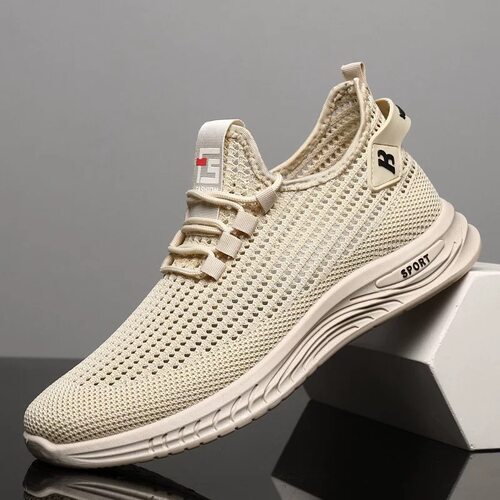Summer Men's Shoes Sports Casual Shoes Flying Mesh Hollow Br
