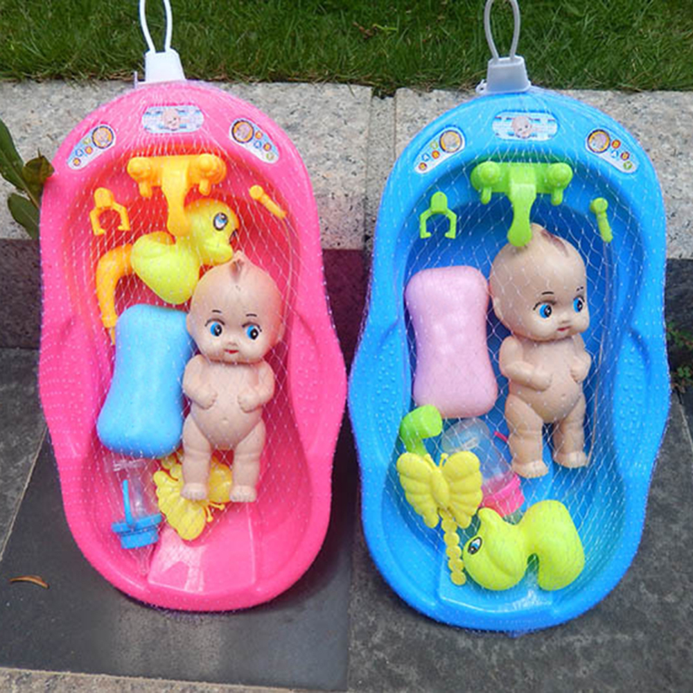 Baby Doll Bath Time Set, Girls Bath Tub Toys Games Kids Chri