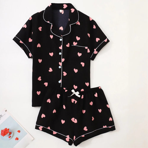 Bubble Crinkle Cardigan Women's Short-sleeved Shorts Breatha