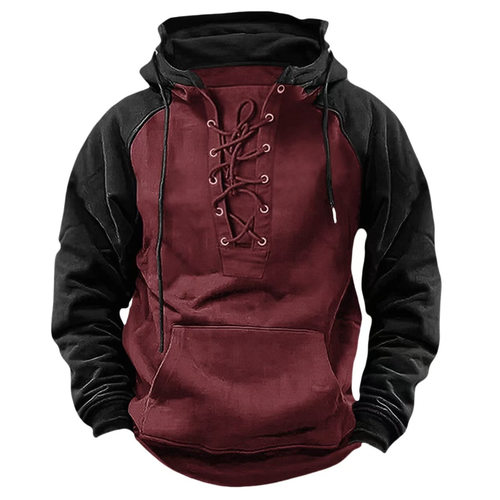 2026 Men's Hooded Youth Men's Tooling ntrast Casual Jacket